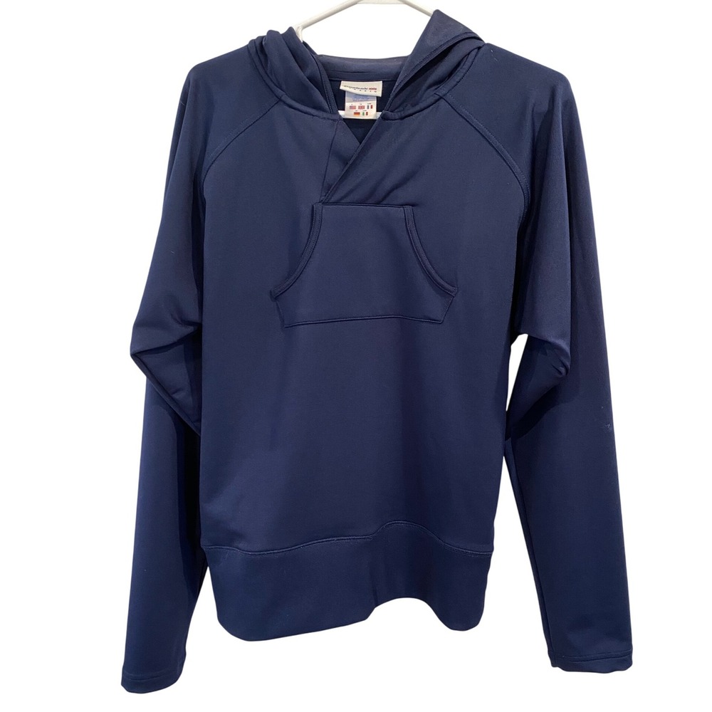 Rare Reebok Classic Navy Blue Hoodie Long Sleeve Pullover Pocket Womens Large‎